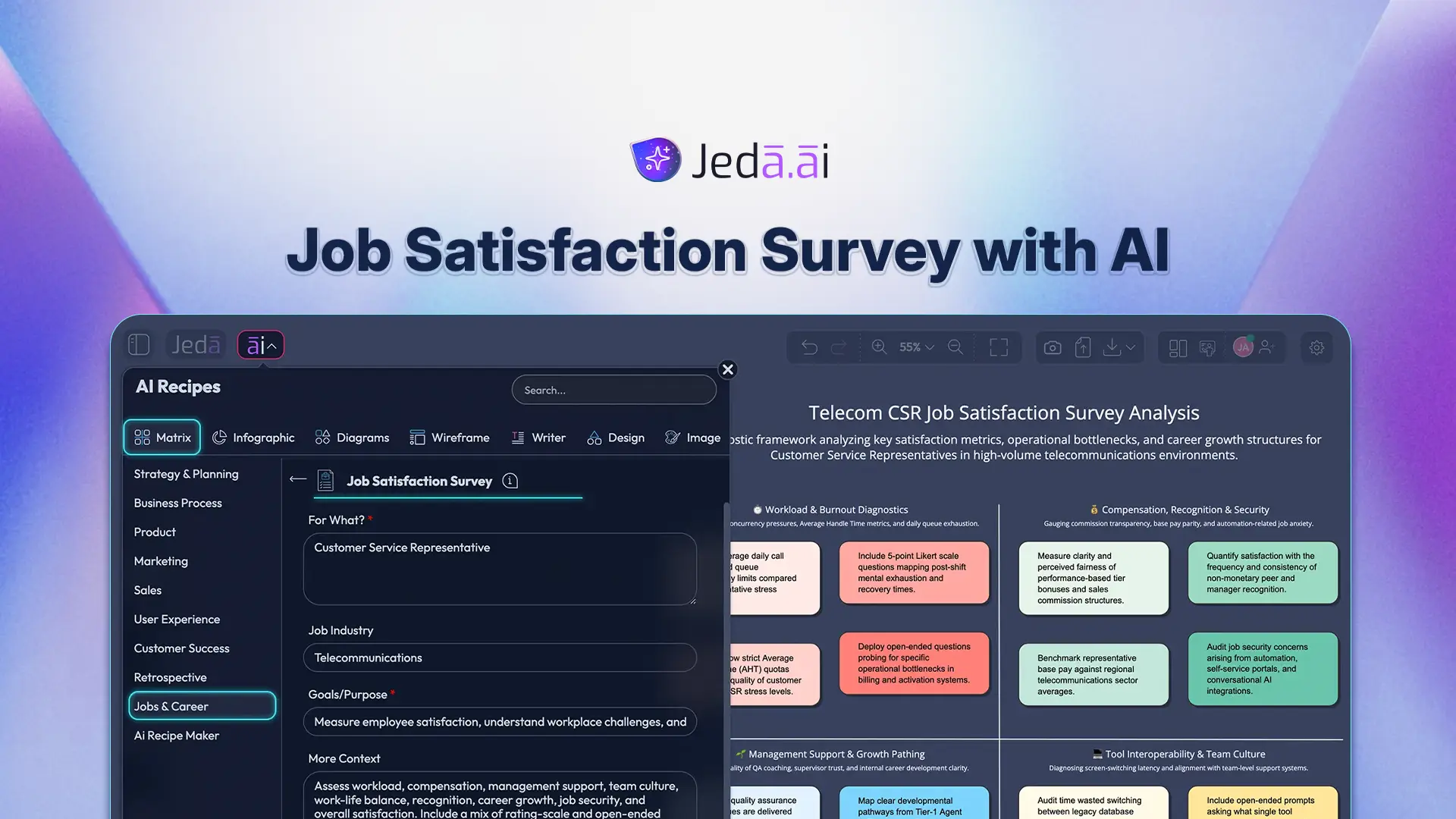 Job Satisfaction Survey with AI: Free Visual Template for Clearer Action