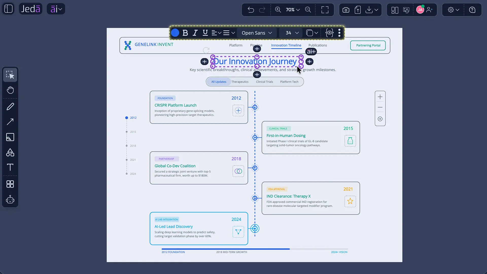 Wireframe command selector for AI wireframe generation