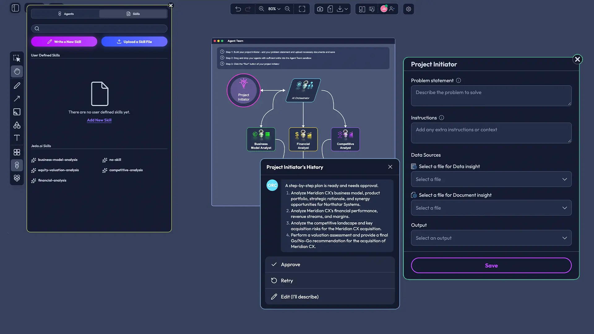 Jeda AI Agent Team workflow for MBA instructors