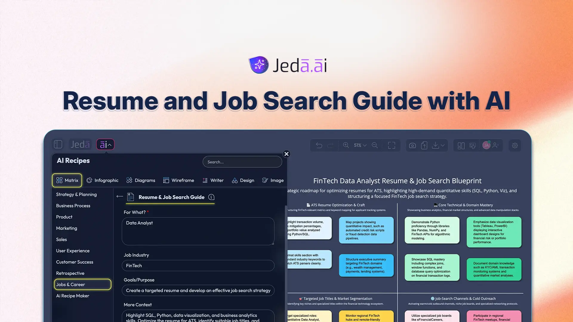 Resume and Job Search Guide with AI: Free Visual Template for Cleaner Initiatives