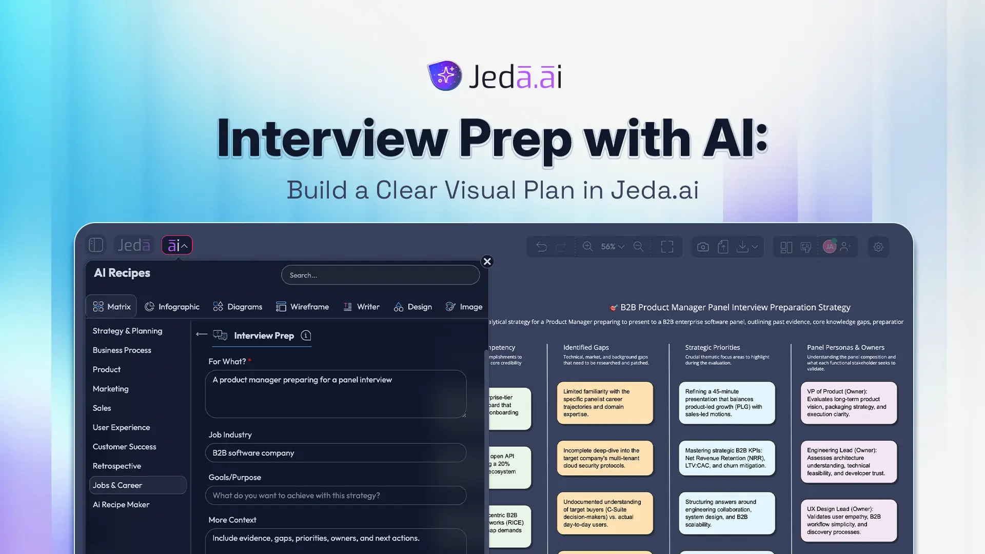 Interview Prep with AI: Free Visual Template for Clearer Action