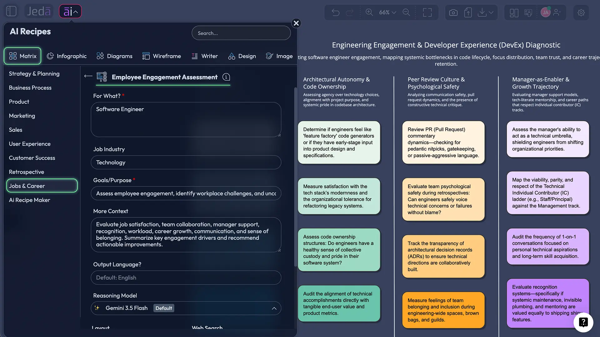 Editable employee engagement assessment worked example
