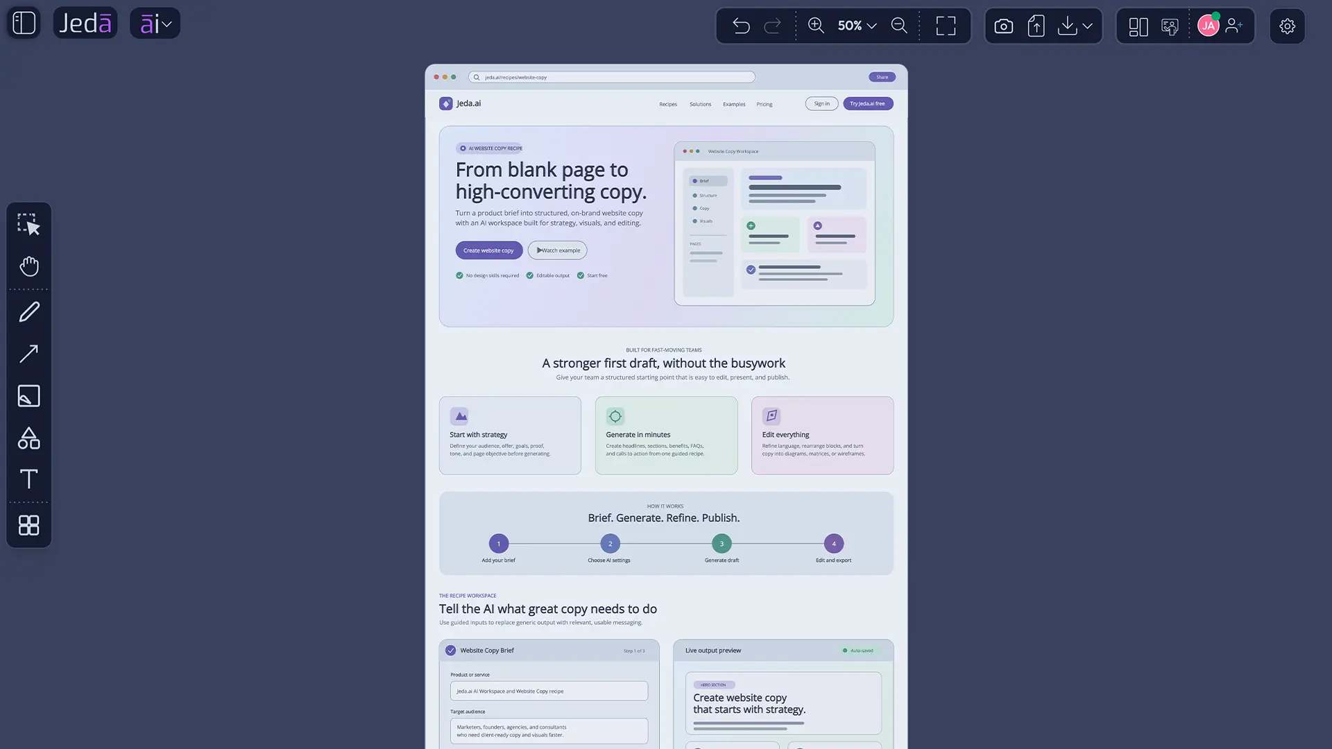 Why website copy needs more structure than a prompt
