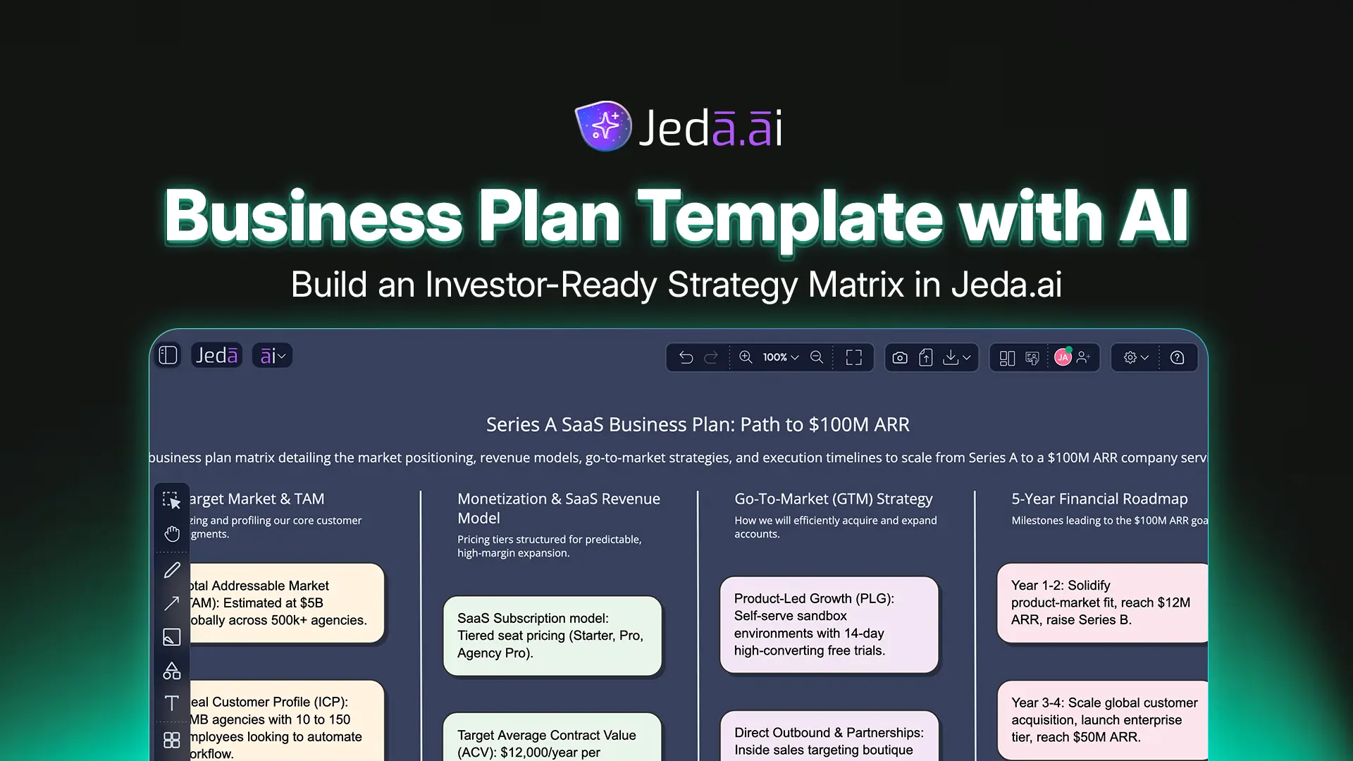 Business Plan Template with AI: Build an Investor-Ready Strategy Matrix in Jeda.ai