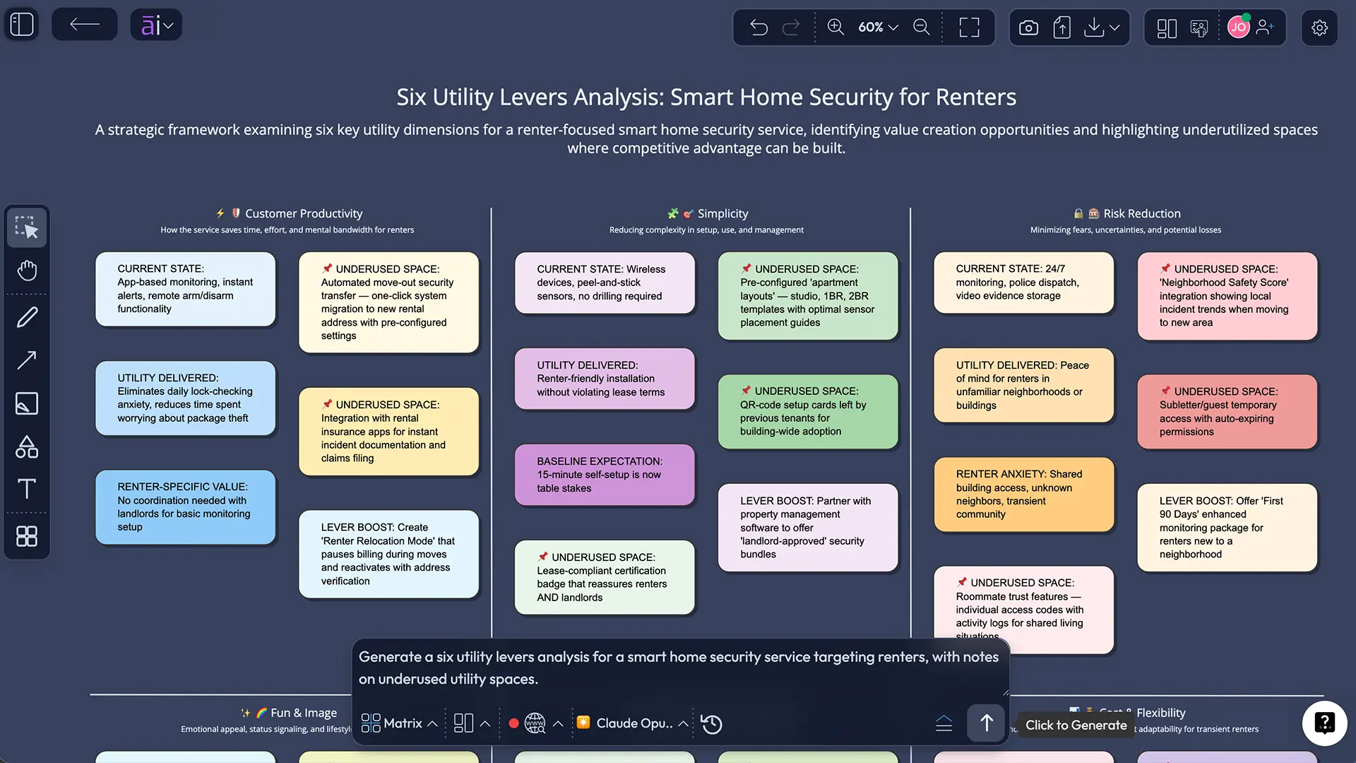 six utility levers** analysis goes further
