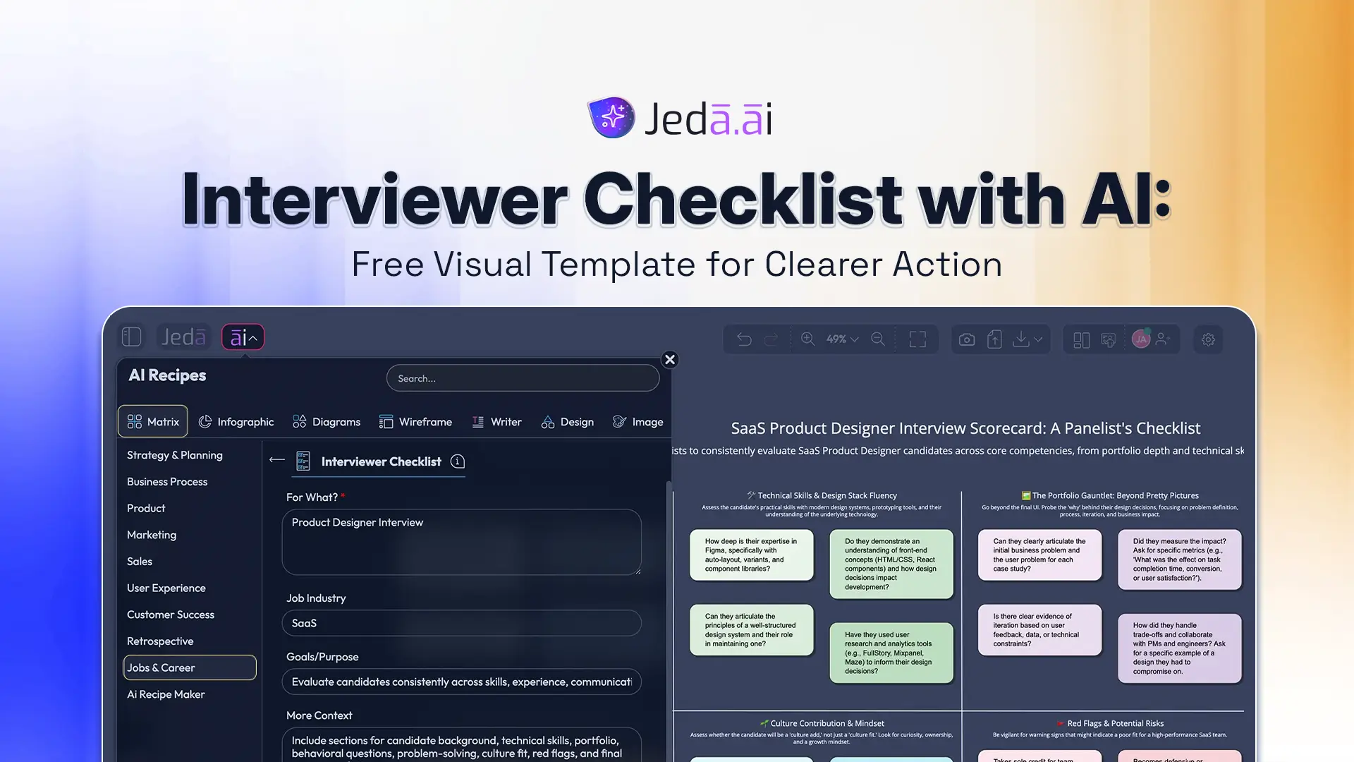 Interviewer Checklist with AI: Free Visual Template for Clearer Action