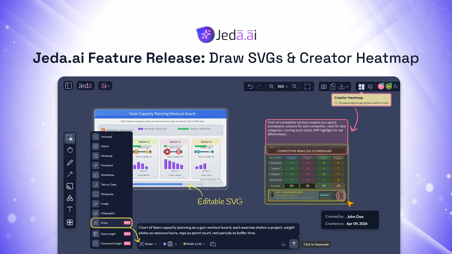 Jeda.ai Feature Release: Draw Editable SVG Visuals & See Creator Ownership Instantly