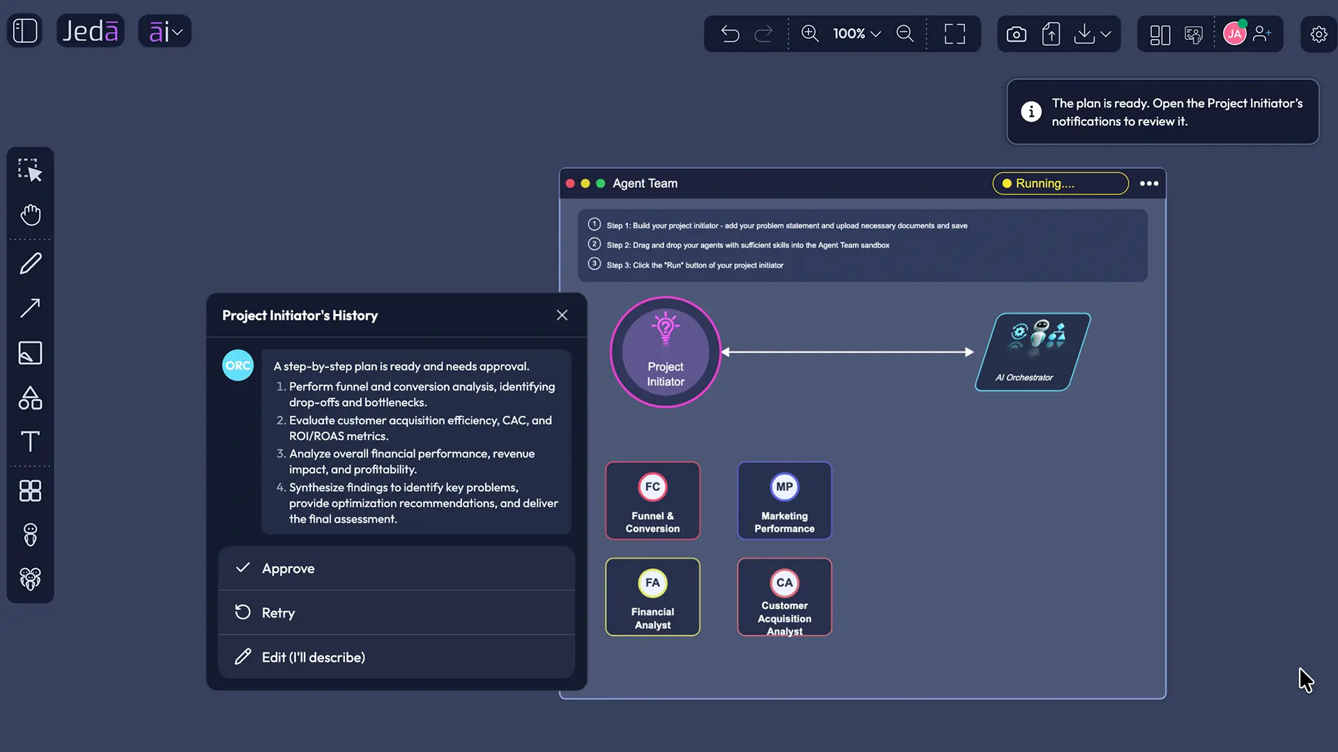 Agentic workflow for MBA business analytics decisions